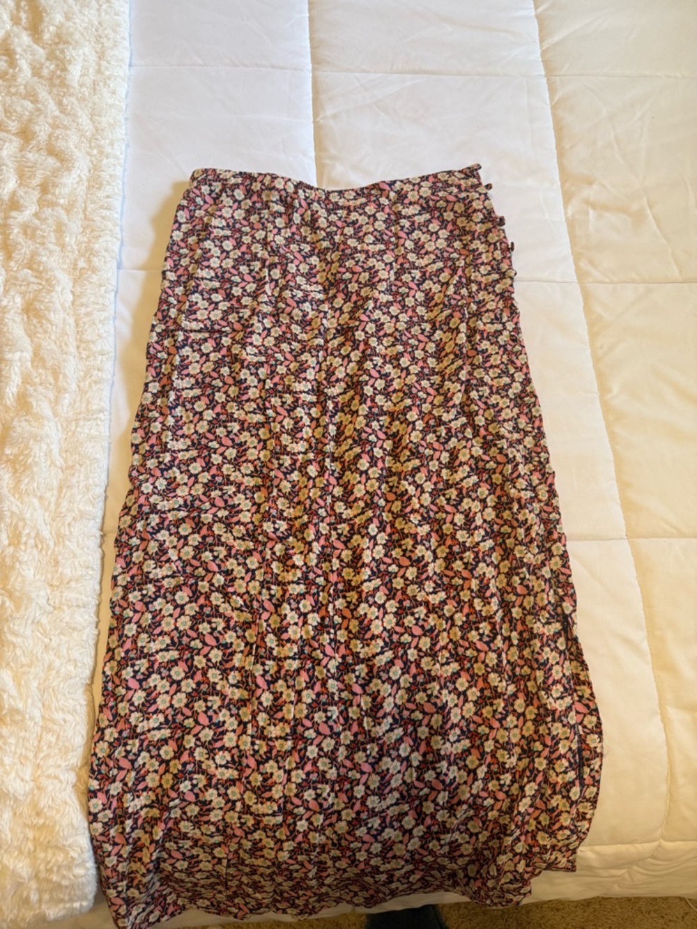 Philosophy Floral Maxi Skirt in Pink, Cream and navy